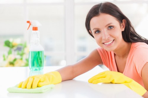 Customer raising a carpet cleaning complaint in a professional service setting