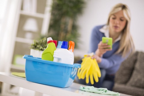 Team member completing a risk assessment before cleaning